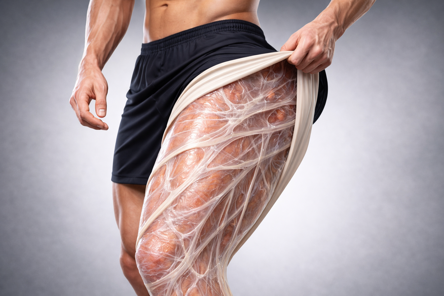 an image showing what human fascia might look like under the skin
