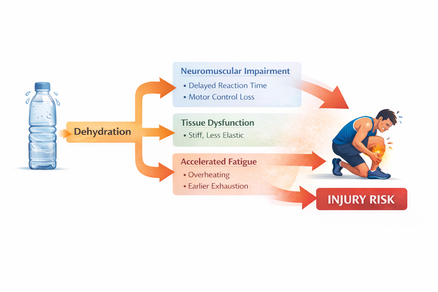 Hydration and Injury Risk: Why Underhydrated Athletes Are More Vulnerable